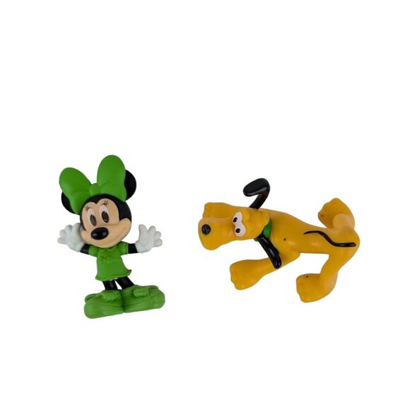 Disney Mickey Minnie Mouse Donald Goofy Pluto Action Figure Toy Cake Toppers Lot - Picture 6 of 8